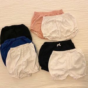 Lot of 7 pair toddler bloomer shorts